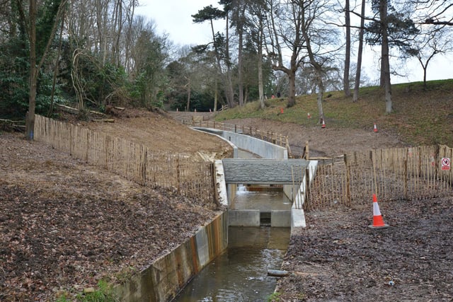 Improvement works at Buckshole Reservoir in Hastings