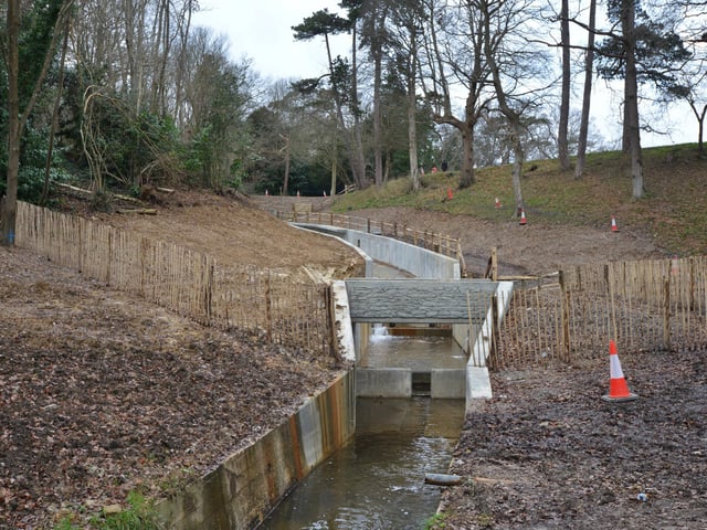 Improvement works at Buckshole Reservoir in Hastings