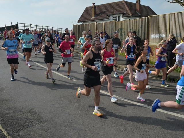 Action in the 2026 Hastings Half Marathon