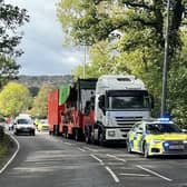 The A27 in West Sussex was partially blocked due to a broken down lorry on the road. Picture: Eddie Mitchell