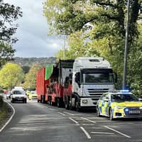 A27 in West Sussex partially blocked due to broken down lorry