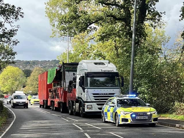 The A27 in West Sussex was partially blocked due to a broken down lorry on the road. Picture: Eddie Mitchell