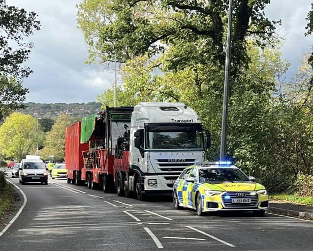 The A27 in West Sussex was partially blocked due to a broken down lorry on the road. Picture: Eddie Mitchell