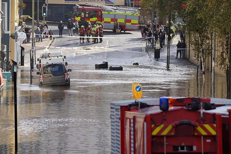 Hastings town centre flooding on October 28, 2023. Picture: Dan Jessup