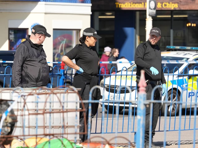 Police at the scene in Bognor Regis. Picture: Sussex News and Pictures