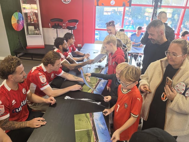 Crawley Town held a Halloween signing special where fans met the players and had their memorabilia signed