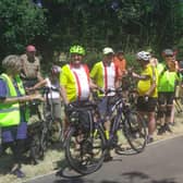 Local cycle groups at the official 'Meet and Greet' opening of the A27 shared path