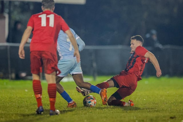 Action from Eastbourne Borough's 2-1 win at Wick in the Sussex Senior Cup