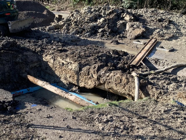 The burst pipe