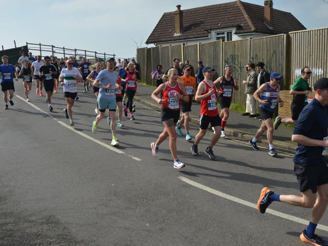 Action in the 2026 Hastings Half Marathon