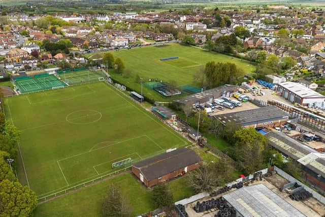 Aerial view of Western Road Recreation Ground, Hailsham