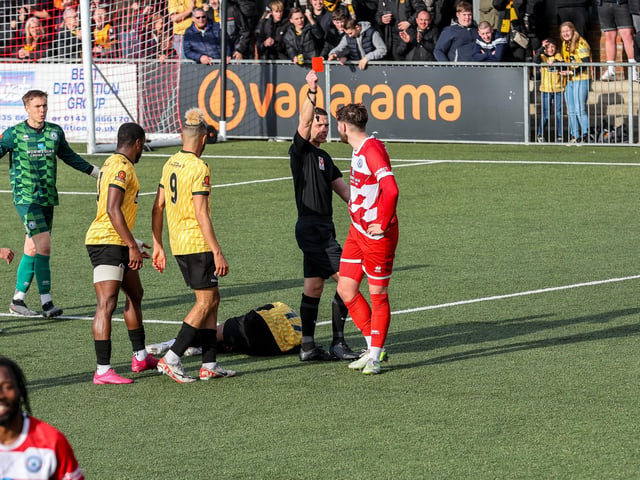 Action from Eastbourne Borough's 5-1 home loss to Maidstone in the National League South