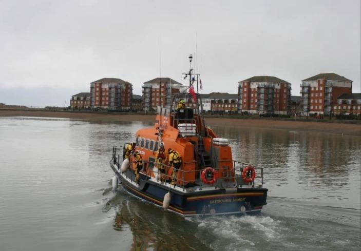 Residents brave the rain to welcome Eastbourne RNLI's new lifeboat