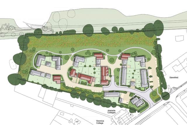 Plans to demolish a stables in Halnaker and replace it with 26 homes have been submitted to Chichester District Council. Image: SK Planning Services