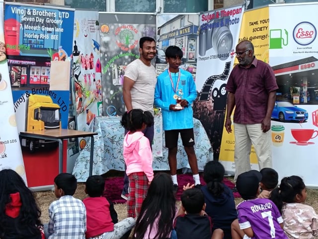 An exciting community football event was held at Hazelwick School, organised by the Tamil School Sports Club under the Tamil Learning Centre Crawley