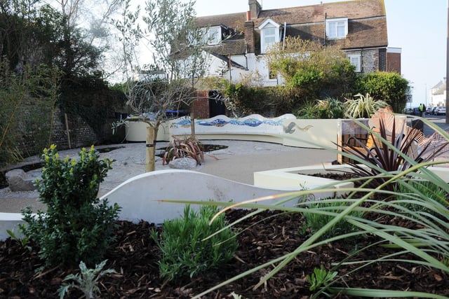 Wenceling Sensory Garden at completion, just before the grand opening