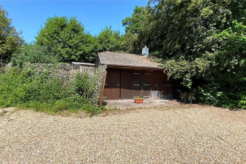 The outbuilding is a recent addition, added by the property's current owner.