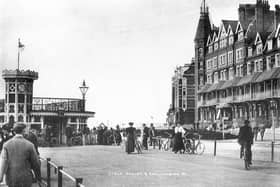 The town's cycle track pictured in 1898
