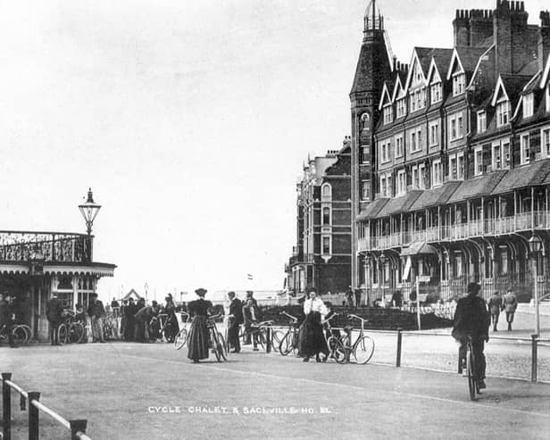 The town's cycle track pictured in 1898