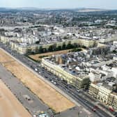 The prolonged spell of hot and dry weather has left parts of Sussex parched, with Hove Lawns pictured looking particularly dry after 21 days without rain. Photo: Eddie Mitchell