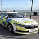 Police vehicle on Brighton seafront.
