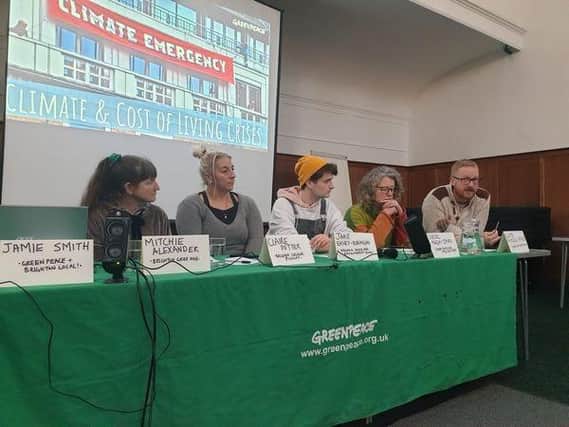 Panel members at the Greenpeace Meeting