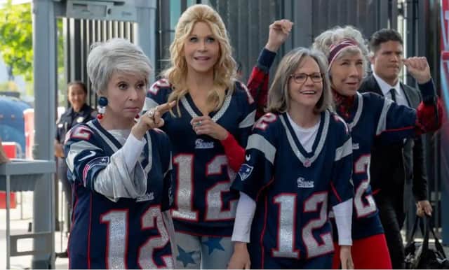 Rita Moreno, Jane Fonda, Sally Field and Lily Tomlin in 80 for Brady - photograph Scott Garfield