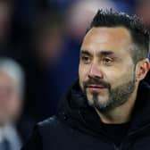 Brighton & Hove Albion head coach Roberto De Zerbi has named as one of the 50 best managers in the world by FourFourTwo magazine. Picture by Bryn Lennon/Getty Images