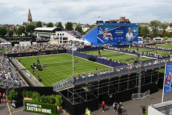 A general view during Day Three of the Rothesay International Eastbourne at Devonshire Park