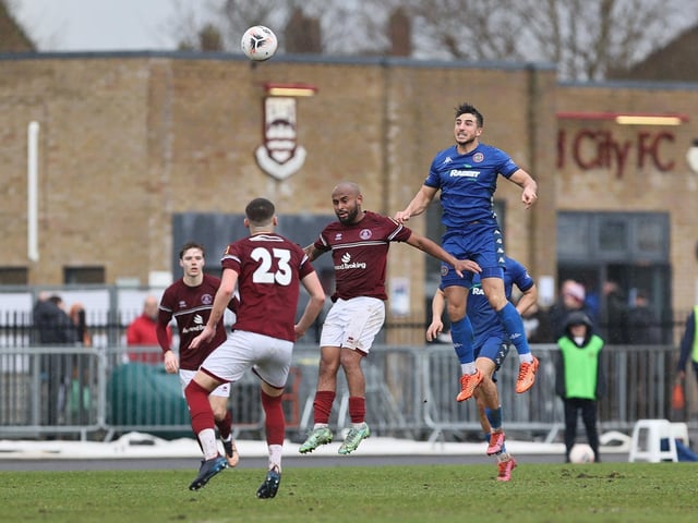 Action from Worthing's National League South defeat at Chelmsford