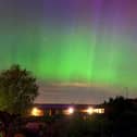 The aurora borealis pictured over West Sussex