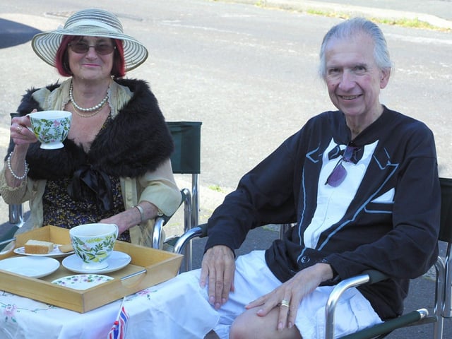 Residents of Southview Road, Southwick, celebrating VE Day