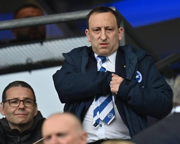 Brighton's chairman Tony Bloom continues his search to replace Roberto De Zerbi