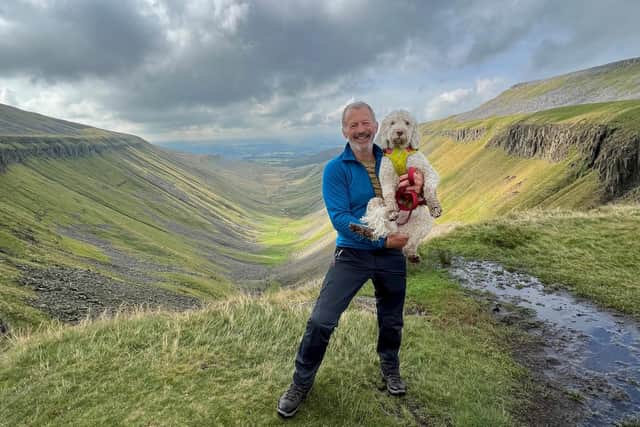 Mark Reed, from High Salvington, with Lola on the Pennine Way. Picture: St Barnabas House / Submitted
