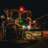 The Christmas tractor convoy travelled through a number of villages and back roads in the Henfield area