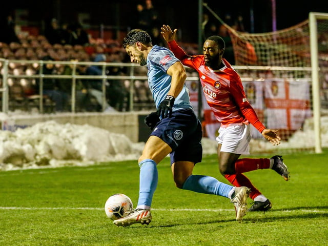 Action from Eastbourne Borough's superb 2-0 National League South win away to leaders Ebbsfleet
