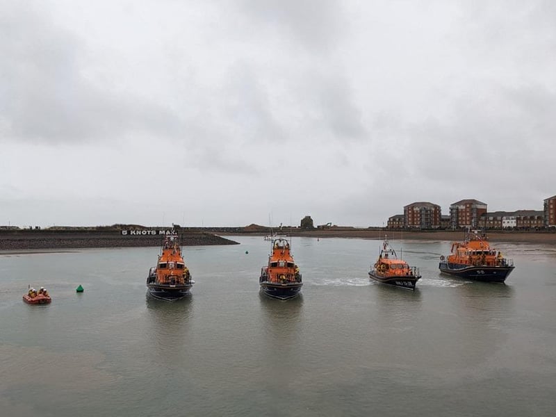 Residents brave the rain to welcome Eastbourne RNLI's new lifeboat