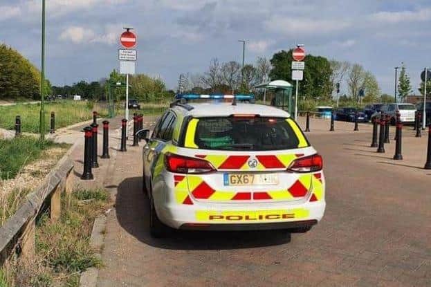 Police have warned car drivers not to use the bus-only lane in Broadbridge Heath