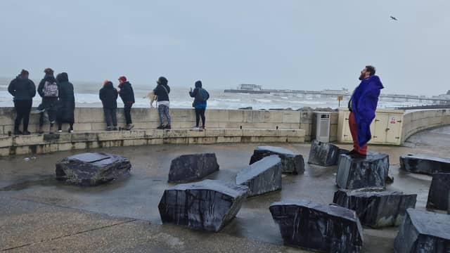 Scream at the Sea 2023, organised by the Bard of Worthing, Joe Bunn, gave people the opportunity to air their grievances and shout them at the top of their voices, so they float away with the waves