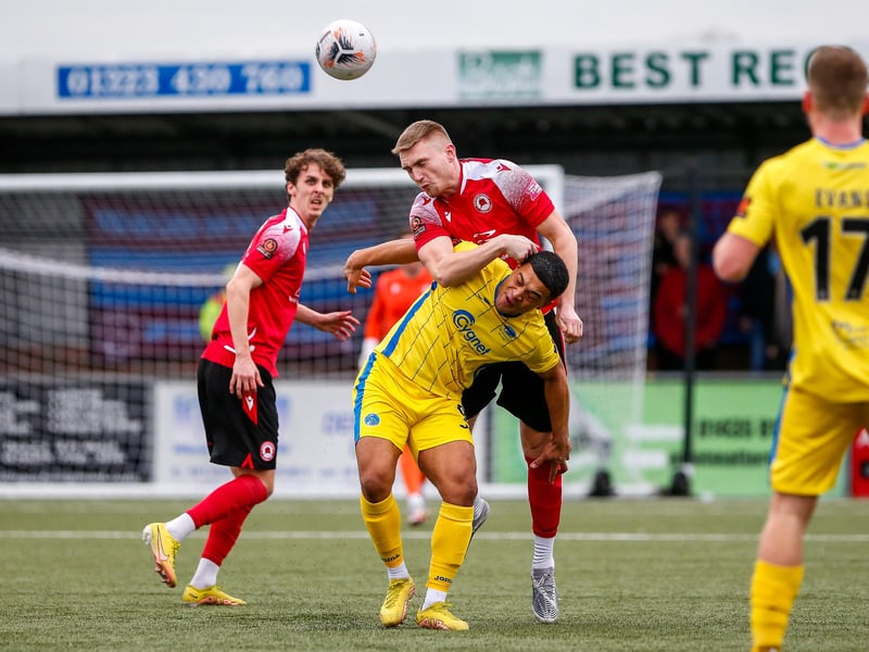 Action from Eastbourne Borough v Taunton Town at Priory Lane in National League South