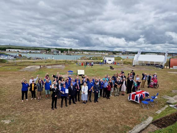 The Lord-Lieutenant of West Sussex, Lady Emma Barnard, has been given a tour of Shoreham Fort and shown the vision for the future before presenting the King's Award for Voluntary Service to the Friends of Shoreham Fort.