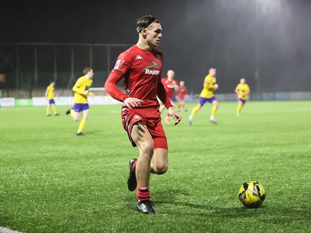 Action from Worthing FC's 4-0 win at Lancing FC in the third round of the Sussex Senior Cup