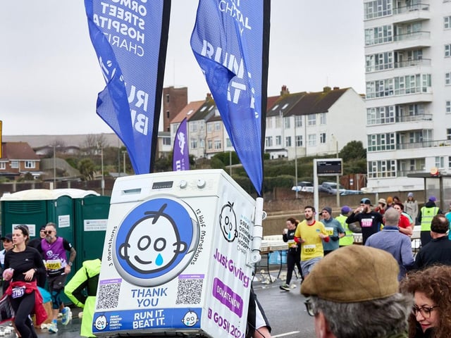 Action at the Brighton Half Marathon