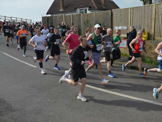 Action in the 2026 Hastings Half Marathon