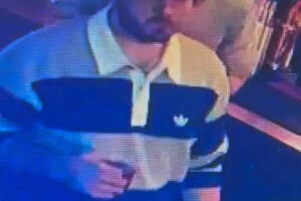 Police have released a CCTV image of a man they wish to speak to following an assault, which Sussex Police are treating as a homophobic hate crime, in Chichester city centre. Picture: Sussex Police
