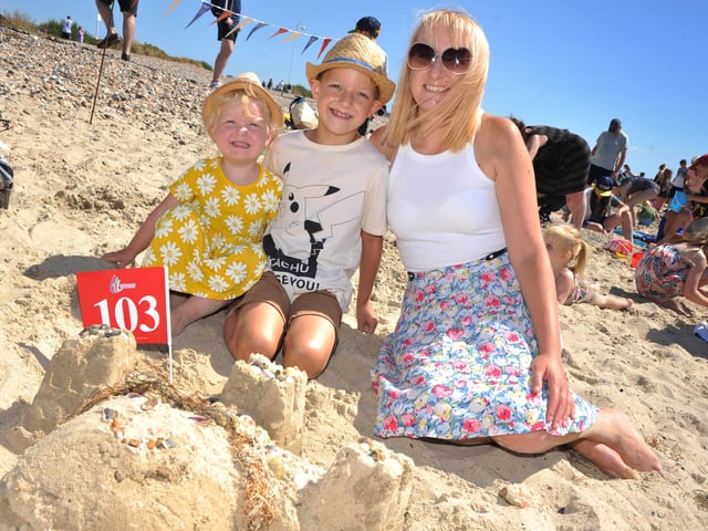 Littlehampton sandcastle competition. Pic S Robards SR2208091
