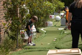 The crazy golf course in the walled garden at Tilgate Park in Crawley will be open until Sunday October 1. Photo contributed