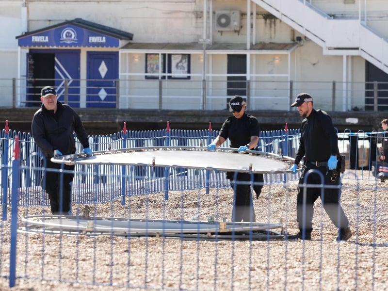 Police at the scene in Bognor Regis. Picture: Sussex News and Pictures