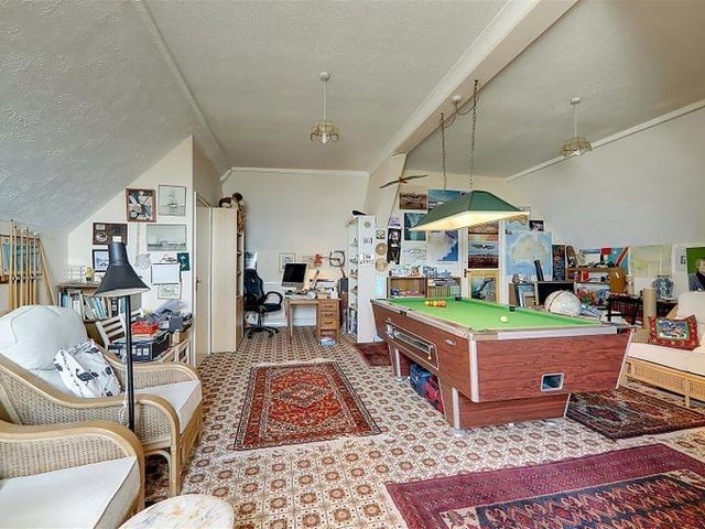 The loft room is currently used as a games room