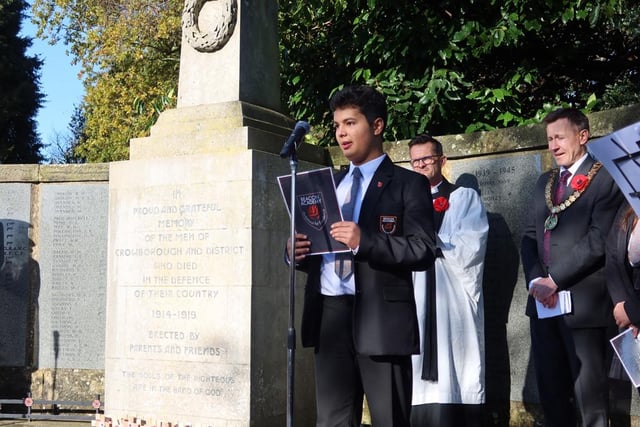 Students represent Beacon Academy in Crowborough Remembrance commemorations